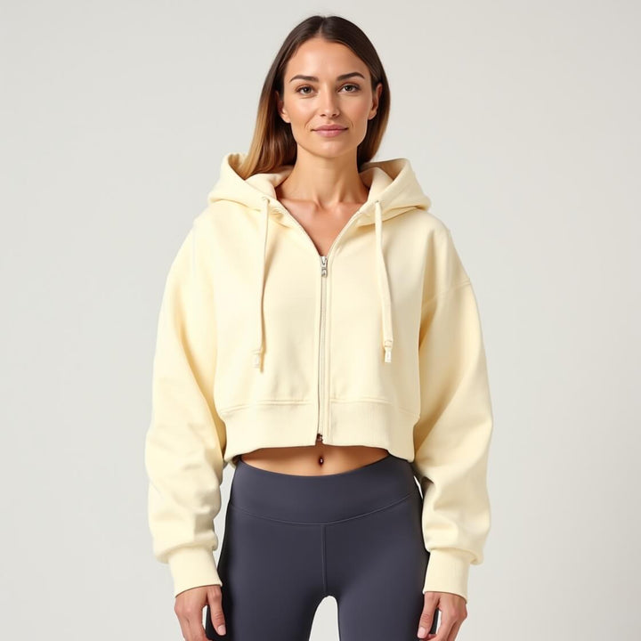 STRVNG Cropped Zip Hoodie